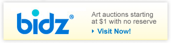 Current internet art auctions from Quality Art Auctions powered by Bidz.com