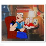 Tales of the Sea is a LIMITED EDITION HAND-PAINTED Animation Cel of the family favorite, Popeye! Numbered and HAND-SIGNED by MYRON WALDMAN (1908-2006)! Includes Certificate of Authenticity!