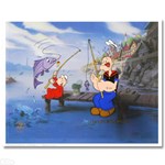 The Big One LIMITED EDITION HAND-PAINTED Animation Cel of the family favorite, Popeye! Numbered and HAND-SIGNED by MYRON WALDMAN (1908-2006)! Includes Certificate of Authenticity!