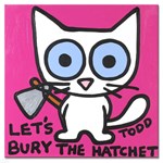Bury the Hatchet ORIGINAL Acrylic Painting on Canvas by Renowned Pop Artist Todd Goldman! Hand Signed with Certificate of Authenticity!