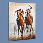 Contenders LIMITED EDITION Giclee on Canvas by Leonid Afremov, Numbered and Signed with Certificate of Authenticity! This Piece Comes Gallery Wrapped and Ready to Hang!