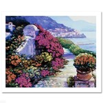 Near Amalfi Limited Edition Hand Embellished Giclee on Canvas by  Howard Behrens! Numbered and Hand Signed with Certificate of Authenticity!