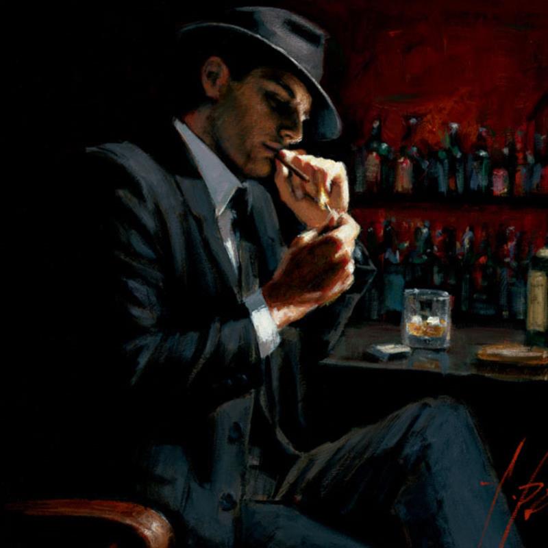 fabian perez man lighting cigarette Man Lighting Cigarette III