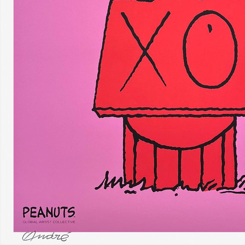 Snoopy & Woodstock on Red House (Pink)