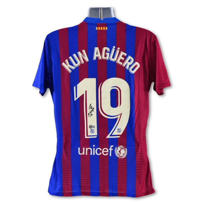 FC Barcelona Nike Kun Agüero 19番 シャツ Sergio Kun Agüero shirt vs Real Madrid - Last ever career goal!