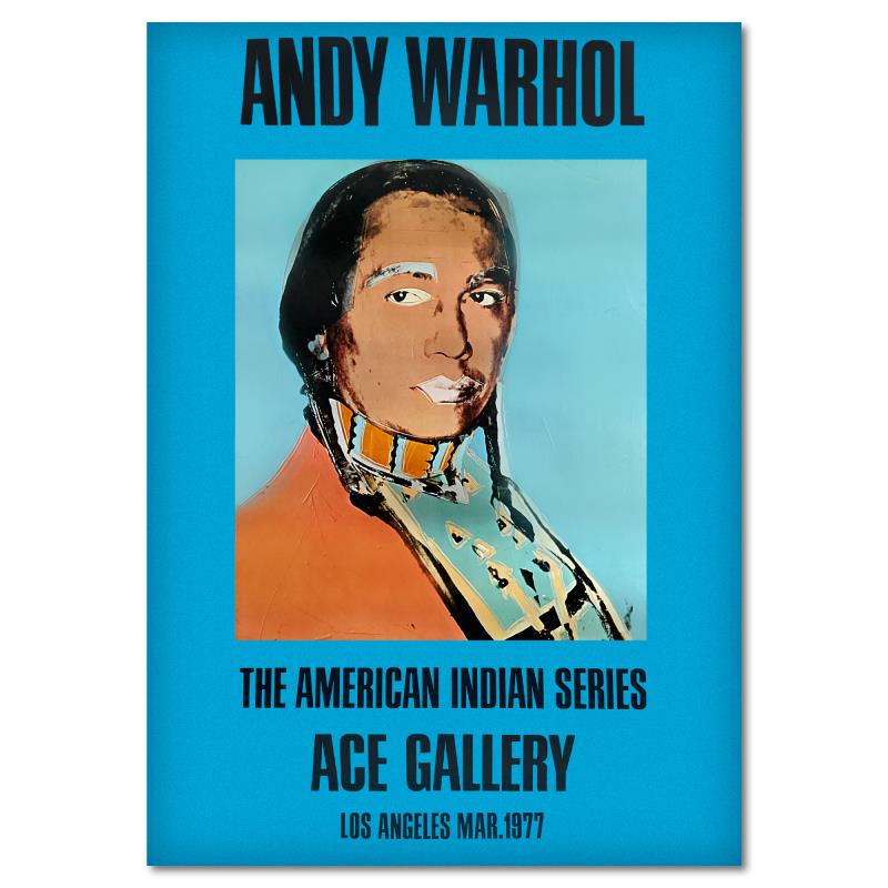 Warhol Poster: The American Indian Series (Blue) Warhol Poster: The American Indian Series (Blue)
