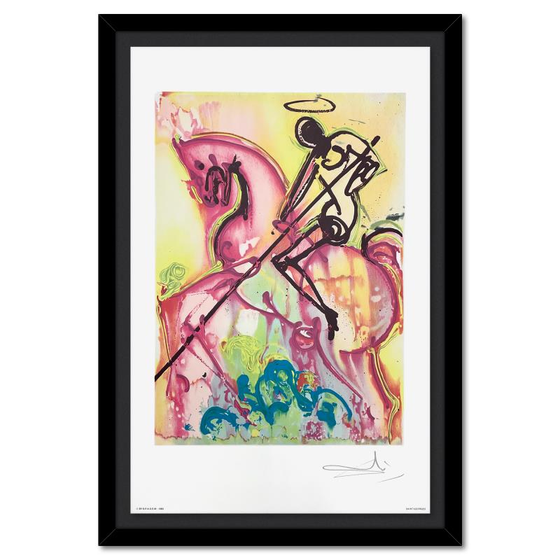 Salvador Dalí lithograph 限定175 Salvador Dali Don Quixote El Cid P/ Signed Offset Lithograph