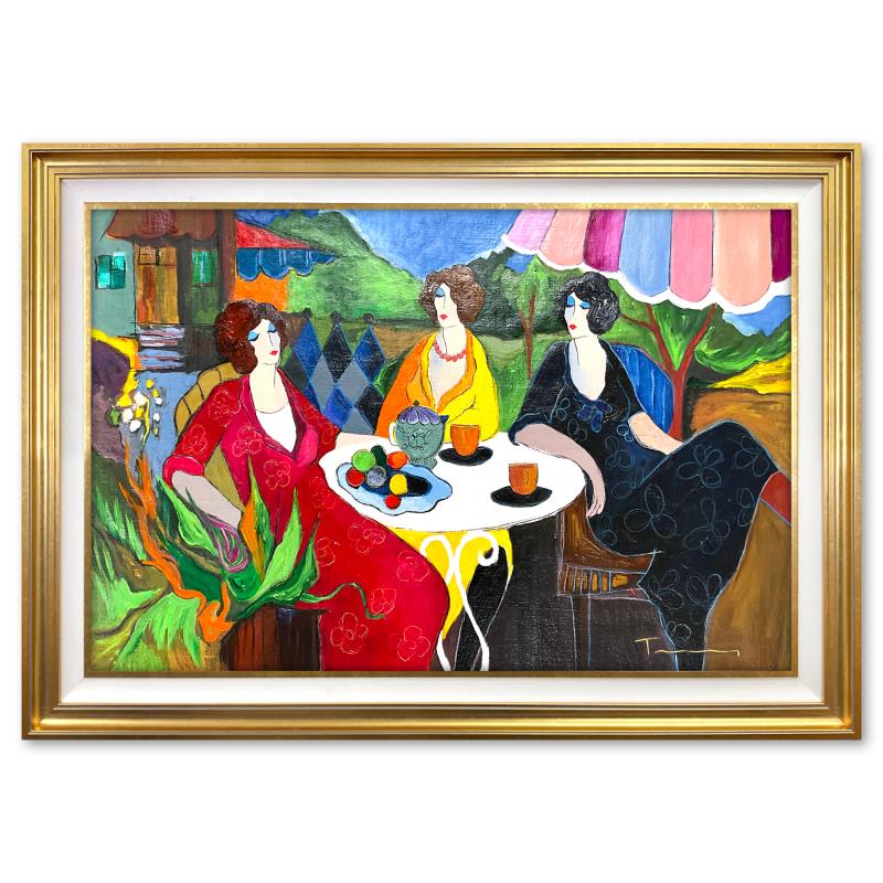 Itzchak Tarkay (1935-2012) Spring Afternoon Signed Mixed Media